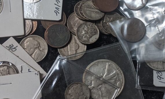 messy sell coins collection from naperville